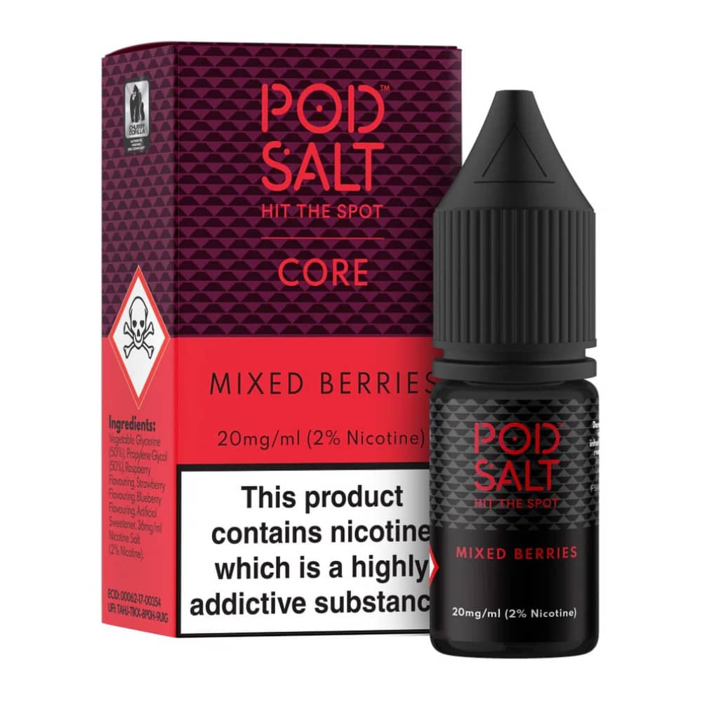 Pod Salt Core Nic Salts e liquids 10ml Mixed Berries 11mg