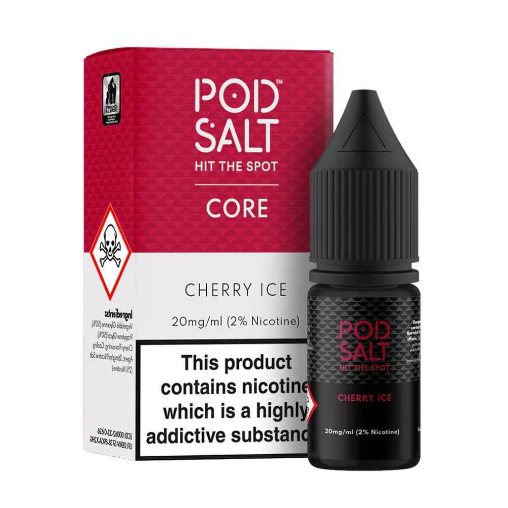 Pod Salt Core Nic Salts e liquids 10ml Cherry Ice 20mg