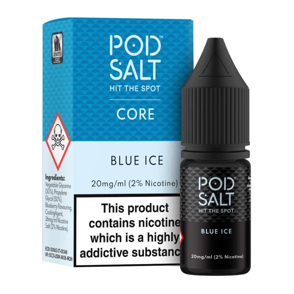 Pod Salt Core Nic Salts e liquids 10ml Blue Ice 11mg