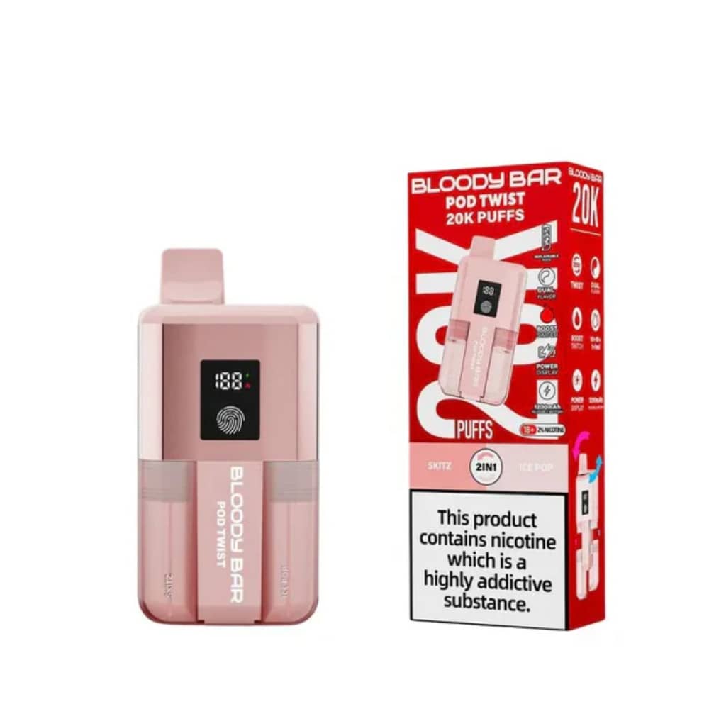 Bloody Bar Twist 20k Prefilled Pod Vape Kit Skittles/Ice Pop