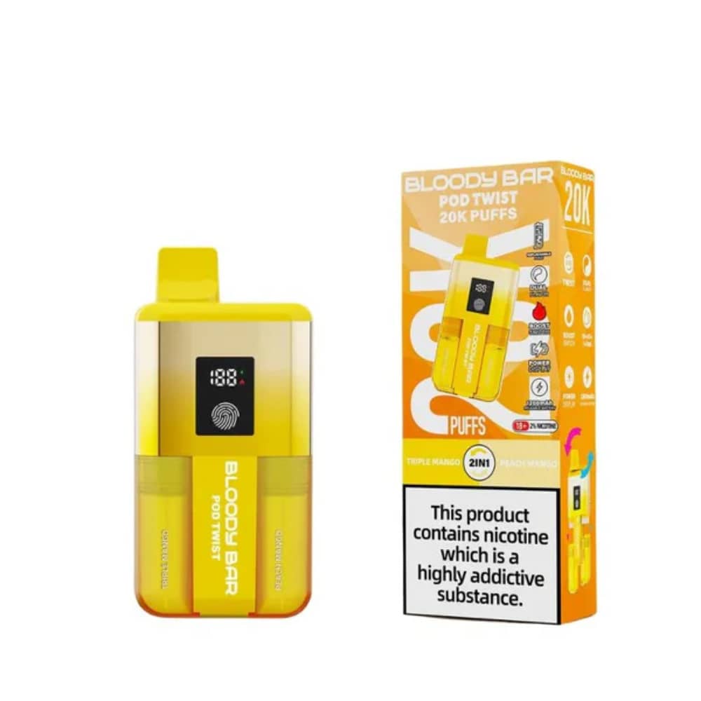 Bloody Bar Twist 20k Prefilled Pod Vape Kit Triple Mango/Peach Mango
