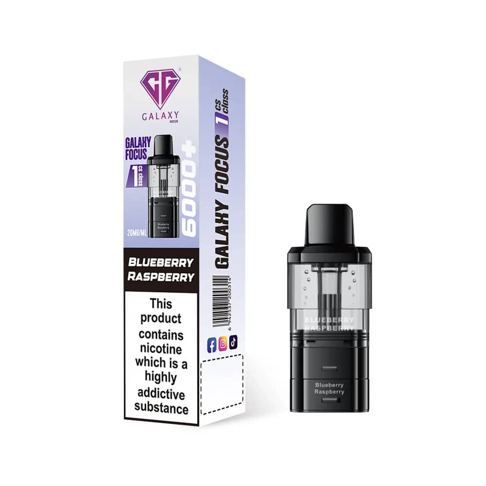 Crystal Galaxy Focus 6k Refill Pods Blueberry Raspberry