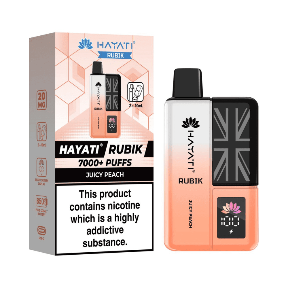 Hayati Rubik 7000 Prefilled Vape Kit Juicy Peach