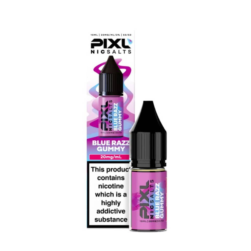Pixl Nic Salts 10ml E liquids Blue Razz Gummy 10mg