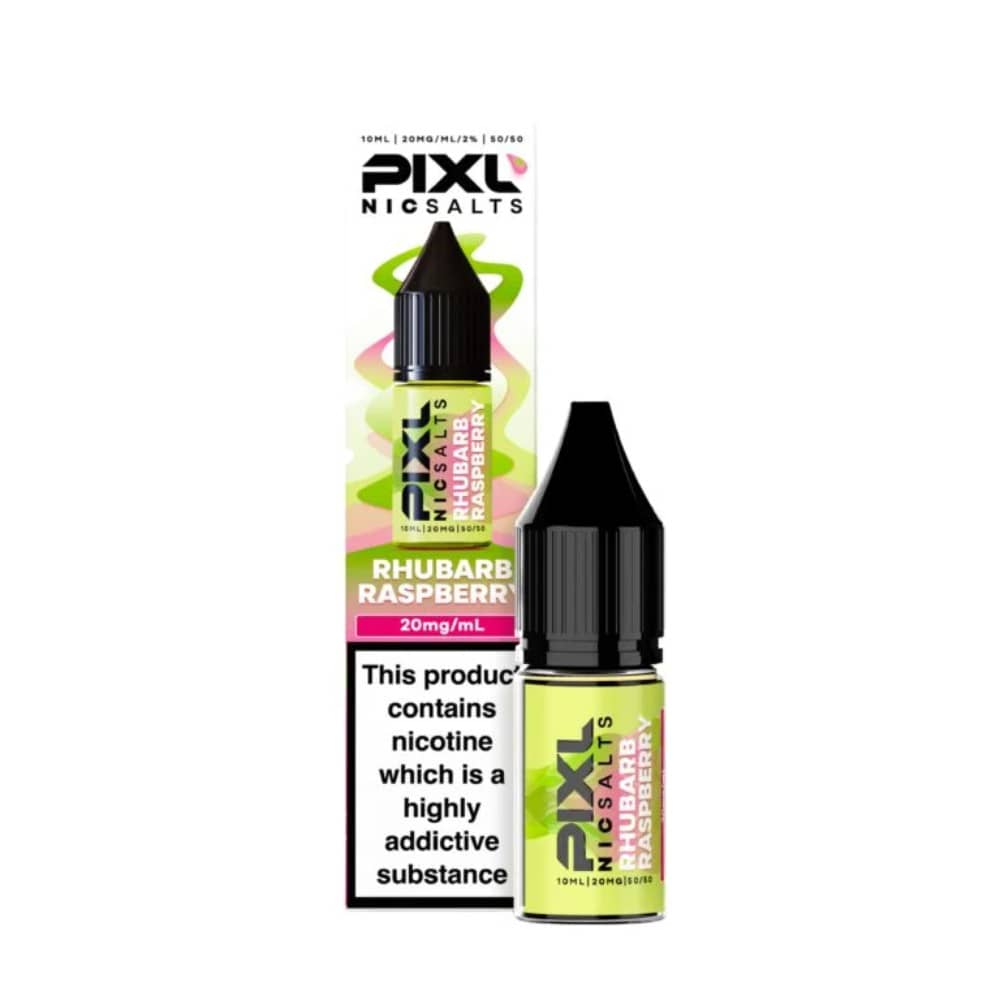 Pixl Nic Salts 10ml E liquids Rhubarb Raspberry 20mg