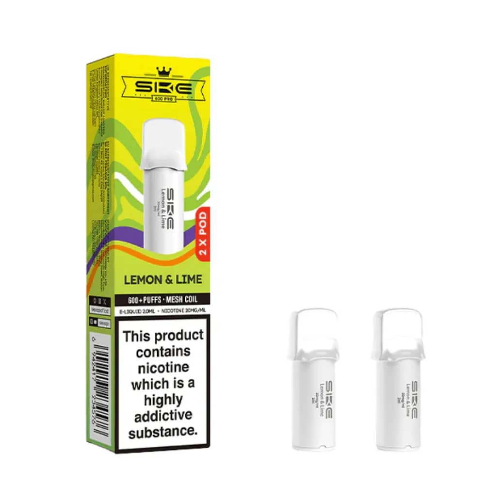 SKE Crystal Pro 600 Pods Lemon Lime