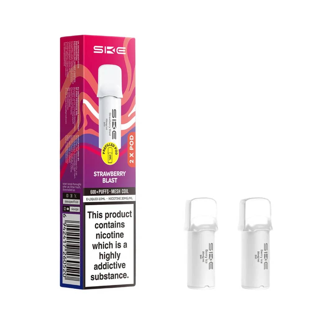 SKE Crystal Pro 600 Pods Strawberry Blast