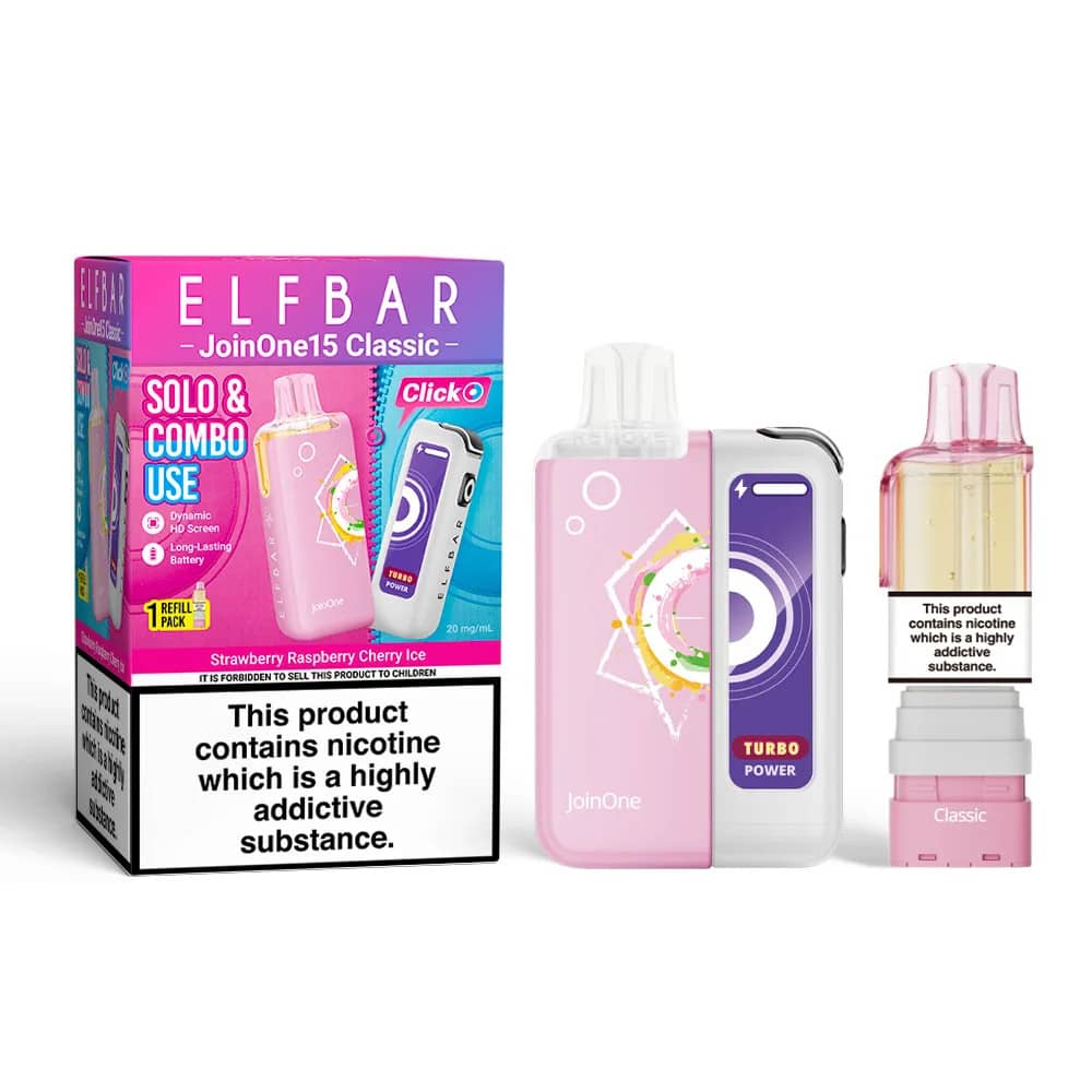 Elf Bar JoinOne15 Classic Strawberry Rasberry Cherry Ice