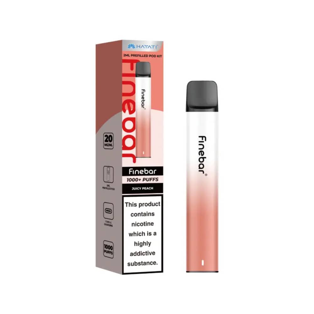 Hayati Finebar 1000 Prefilled Vape Kit Juicy Peach