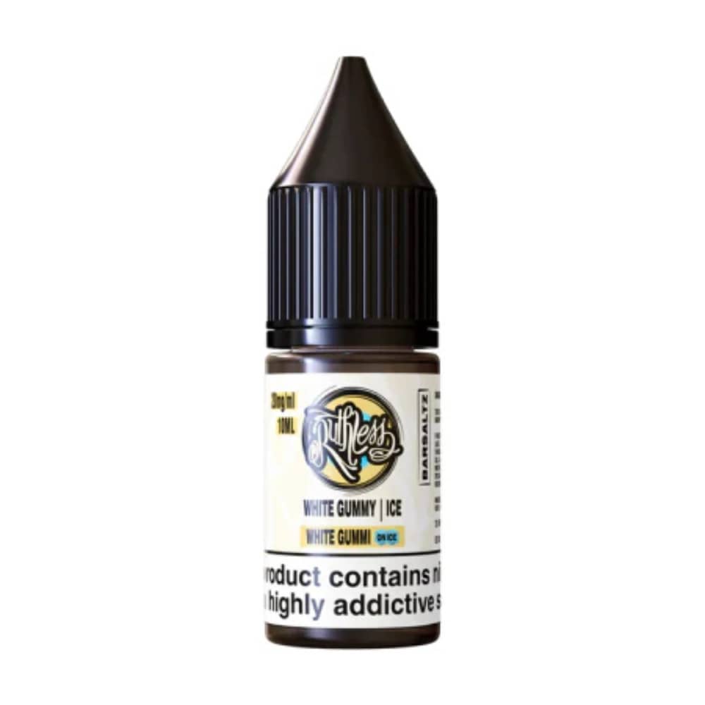 Ruthless Bar Saltz Nic Salt 10ml E-Liquid Box of 10 White Gummy On Ice
