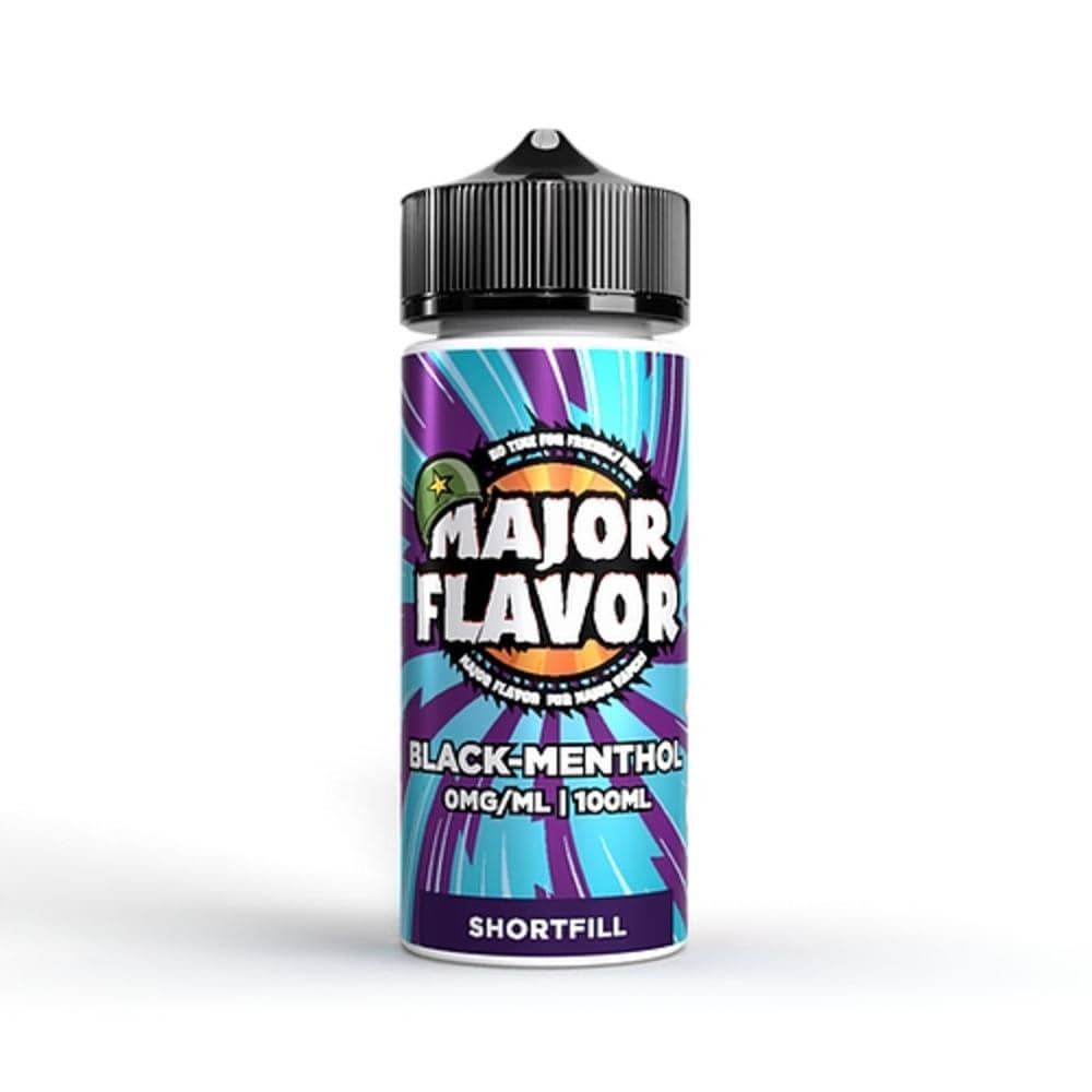Major Flavour Shortfill 100ml E-Liquid Black Menthol
