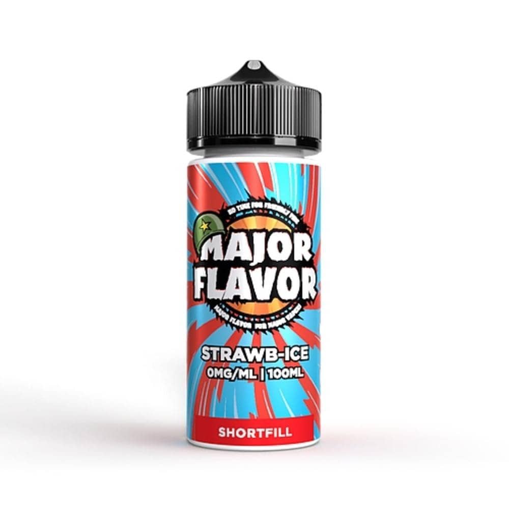 Major Flavour Shortfill 100ml E-Liquid Strawb Ice