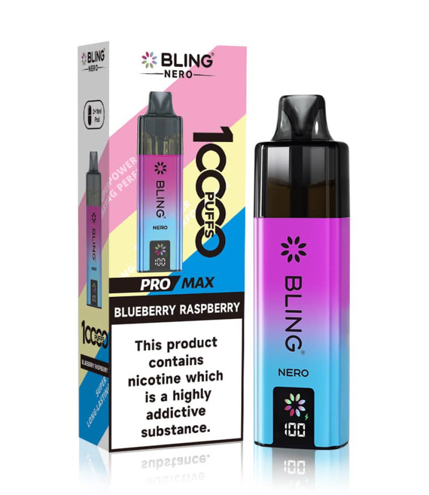 Crystal Bling Nero 10k Prefilled Pod Kit Blueberry Raspberry