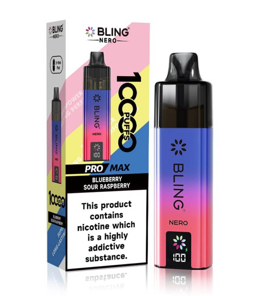 Crystal Bling Nero 10k Prefilled Pod Kit Blue Sour Raspberry