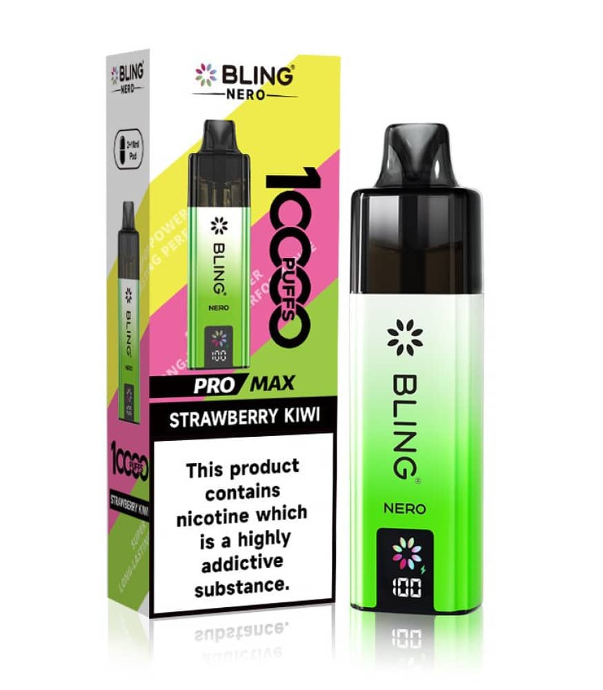 Crystal Bling Nero 10k Prefilled Pod Kit Strawberry Kiwi