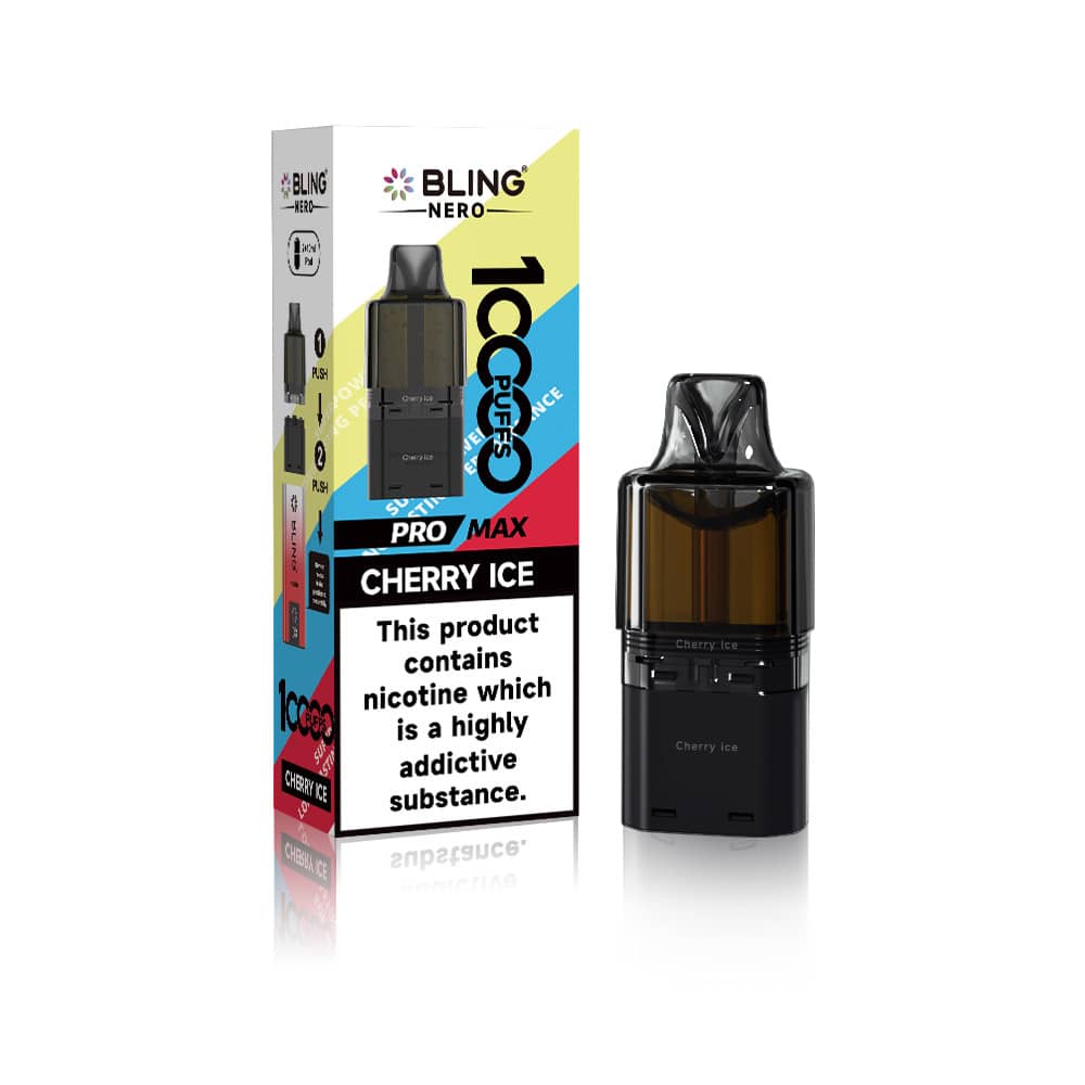 Crystal Bling Nero 10k Prefilled Pods Cherry Ice