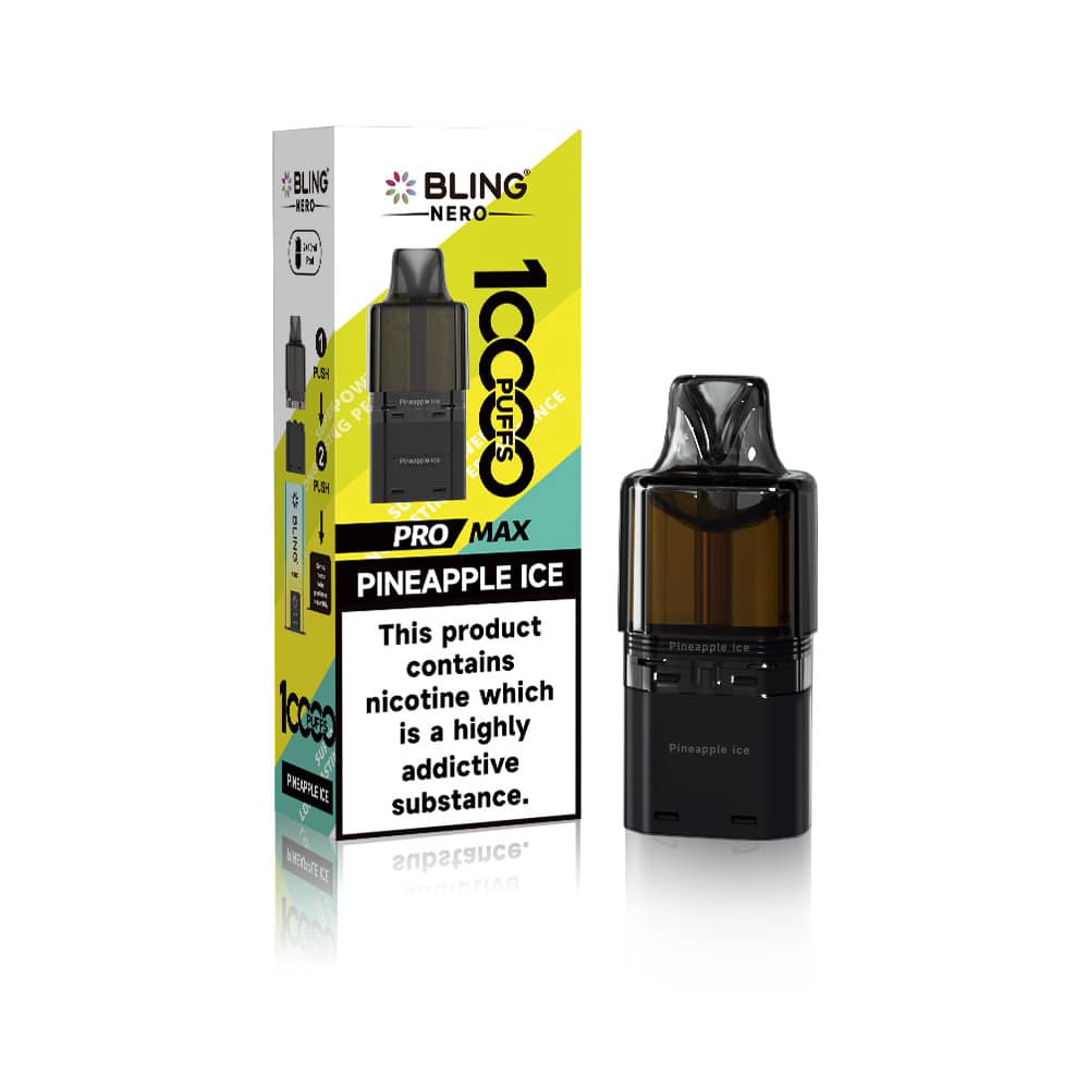 Crystal Bling Nero 10k Prefilled Pods Pineapple Ice