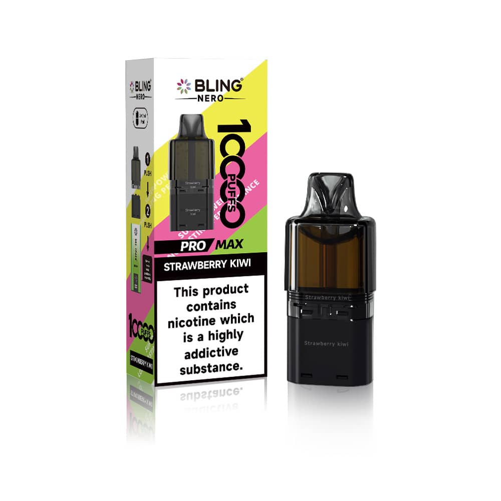 Crystal Bling Nero 10k Prefilled Pods Strawberry Kiwi