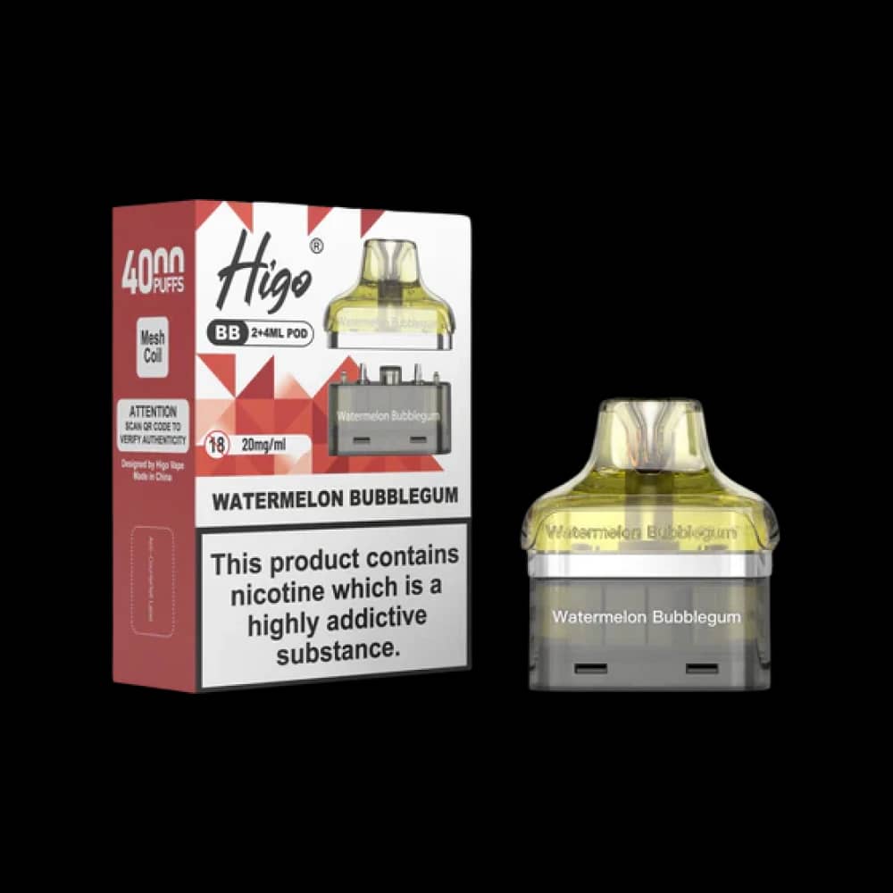 Higo BB 4000 Prefilled Refill Pods Watermelon Bubblegum