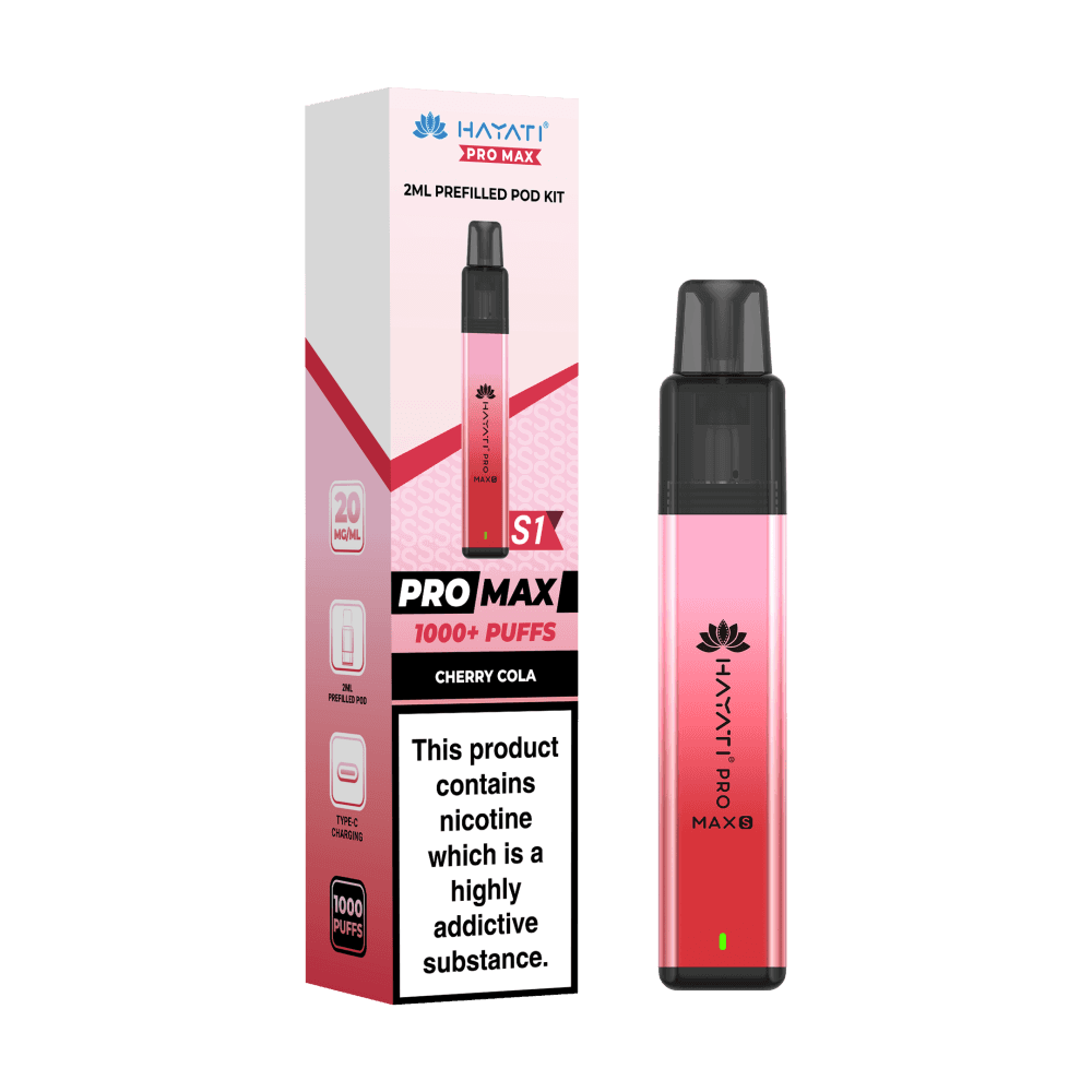Hayati Pro Max S1 | Box of 5 | 1,000 Puffs Cherry Cola