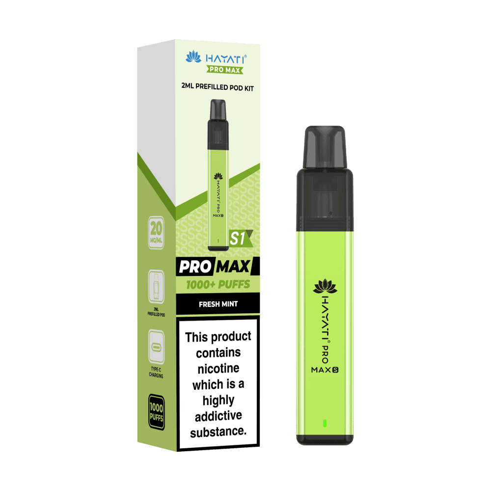 Hayati Pro Max S1 | Box of 5 | 1,000 Puffs Fresh Mint