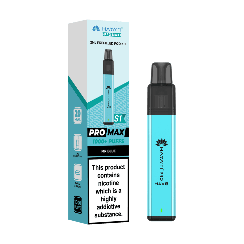 Hayati Pro Max S1 | Box of 5 | 1,000 Puffs Mr Blue