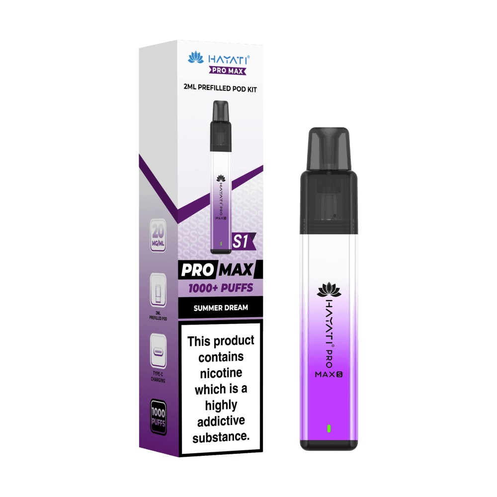 Hayati Pro Max S1 | Box of 5 | 1,000 Puffs Summer Dream