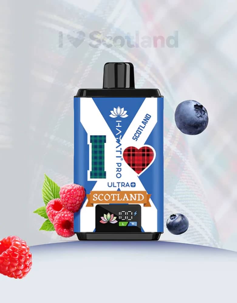 Hayati Pro Ultra+ Souvenir Edition (Scotland) | Box of 5 Blueberry Raspberry (I Love Scotland)