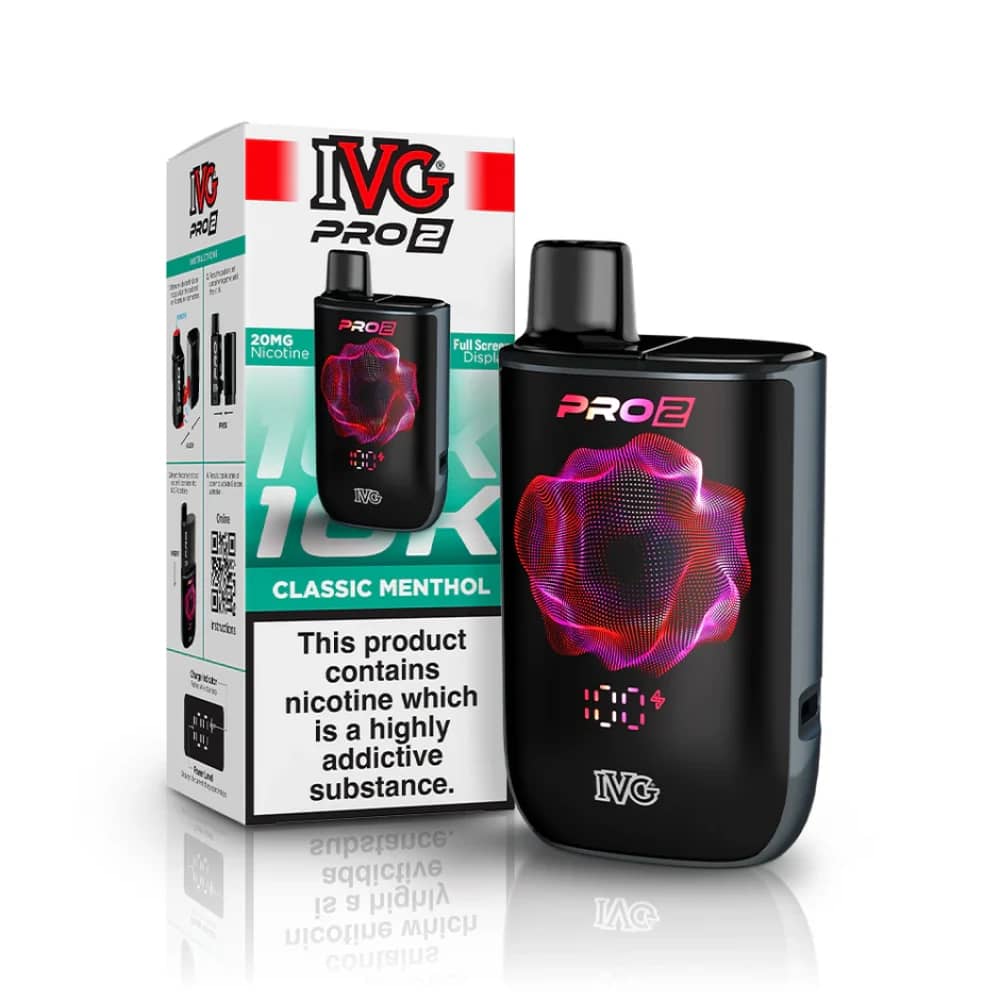 IVG Pro 2 Starter Vape Kit | 10,000 Puffs Classic Menthol