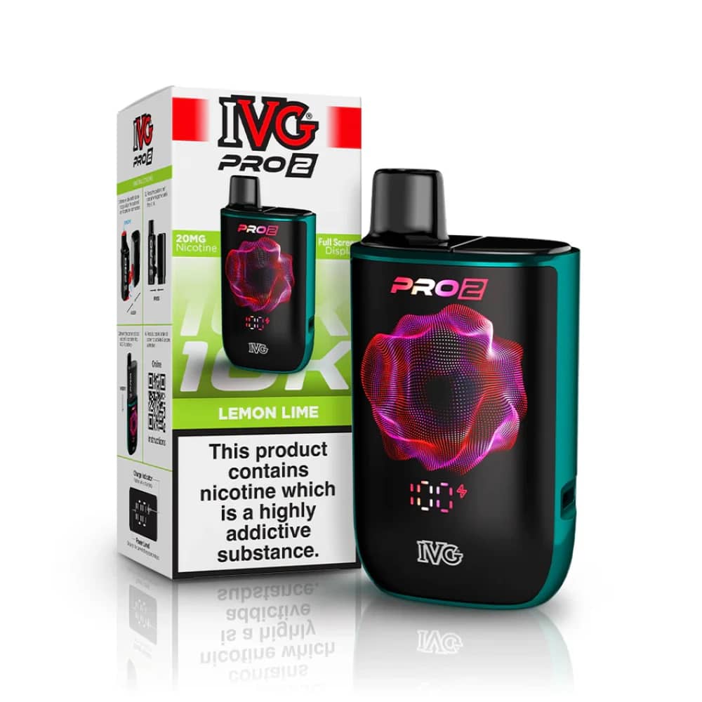 IVG Pro 2 Starter Vape Kit | 10,000 Puffs Lemon Lime