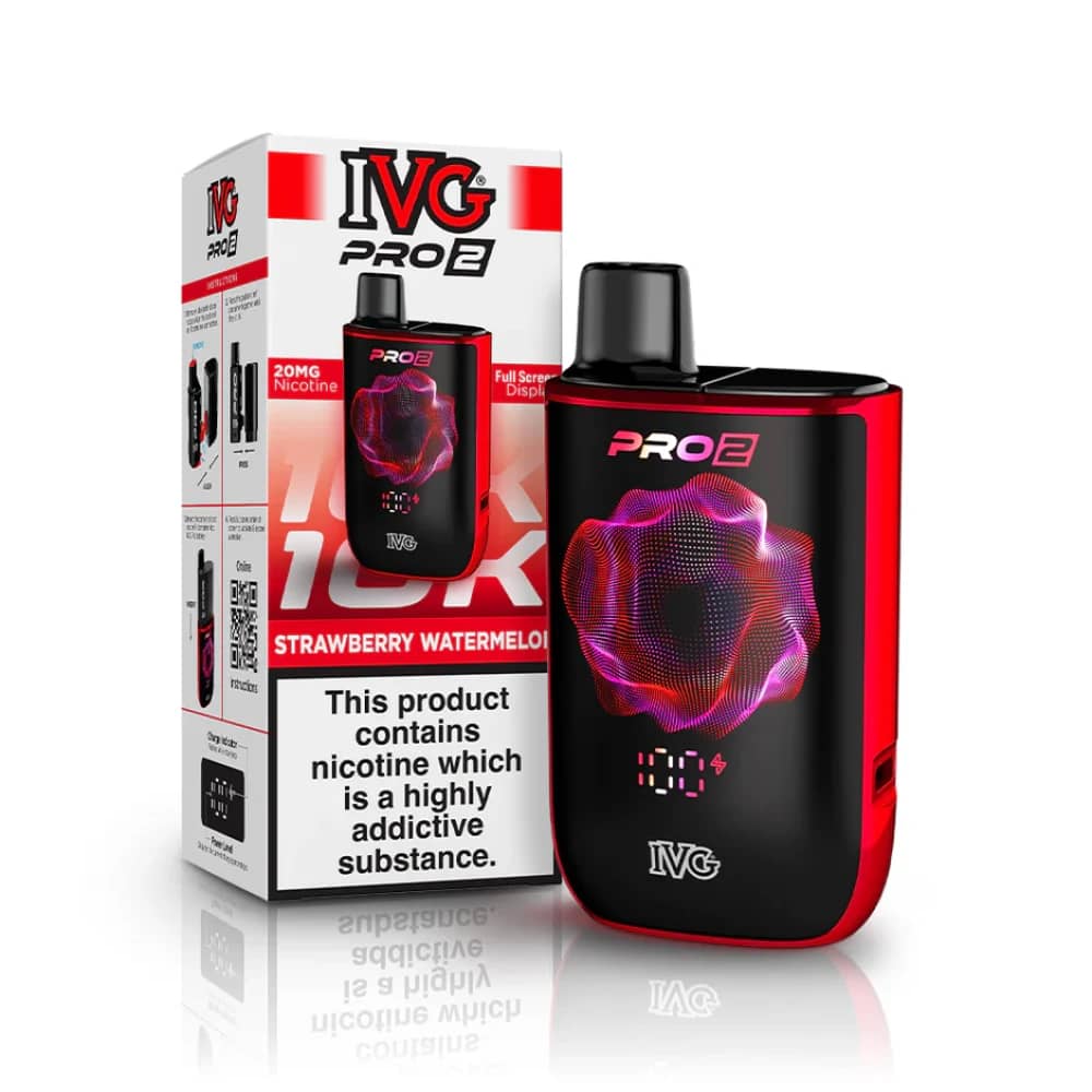 IVG Pro 2 Starter Vape Kit | 10,000 Puffs Strawberry Watermelon