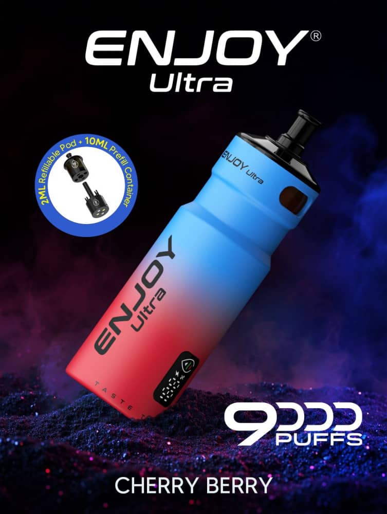 Enjoy Ultra 9000 Vape | Rechargeable Kit Cherry Berry
