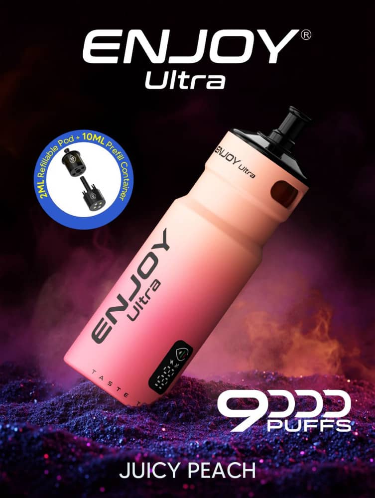 Enjoy Ultra 9000 Vape | Rechargeable Kit Juicy Peach