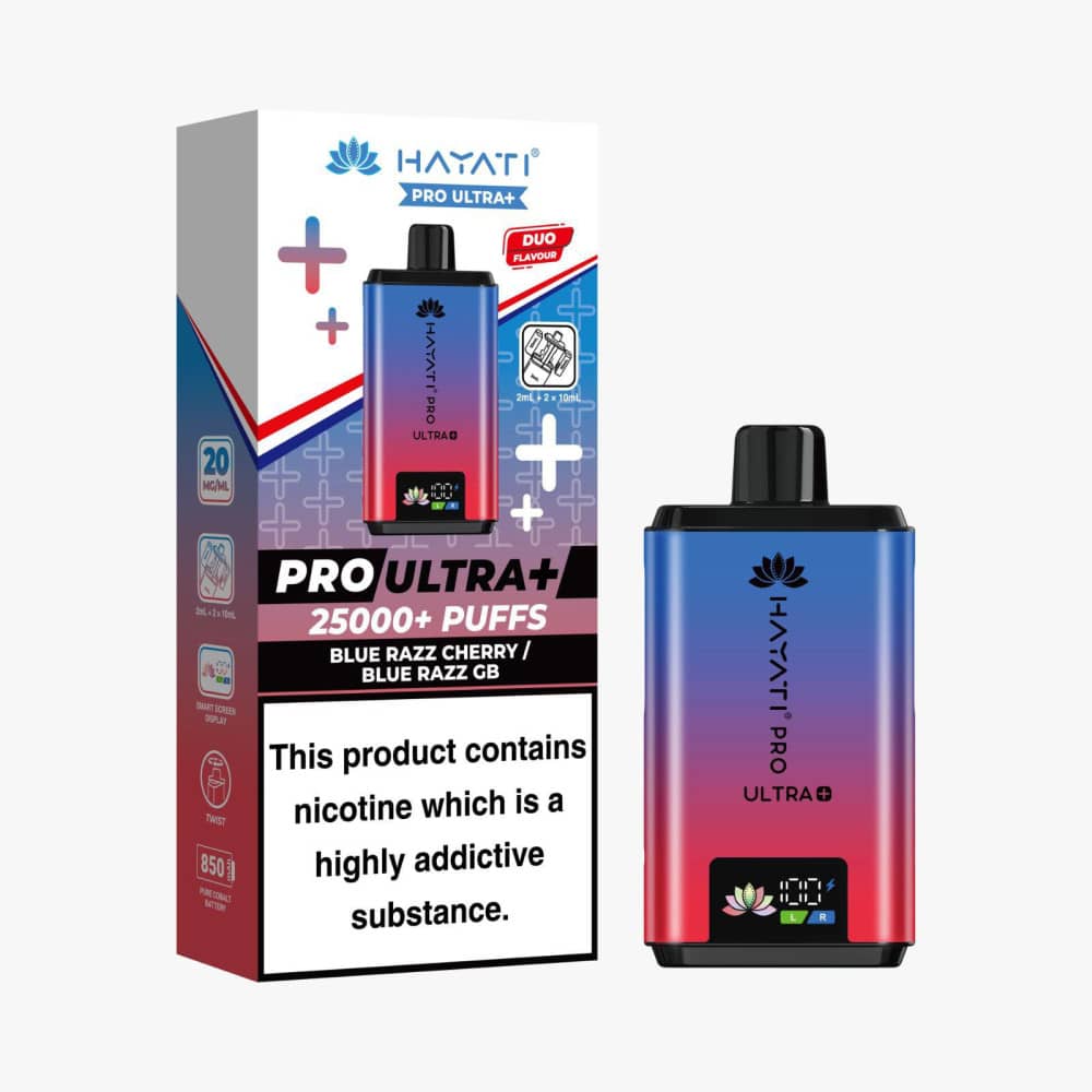 Hayati Pro Ultra Plus 25k Prefilled Vape Kit Blue Razz Cherry / Blue Razz GB