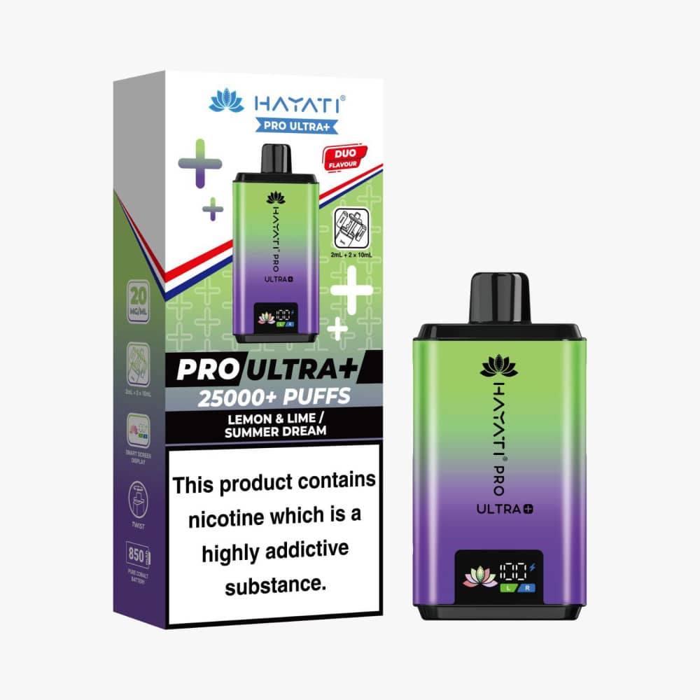 Hayati Pro Ultra Plus 25k Prefilled Vape Kit Lemon Lime / Summer Dream