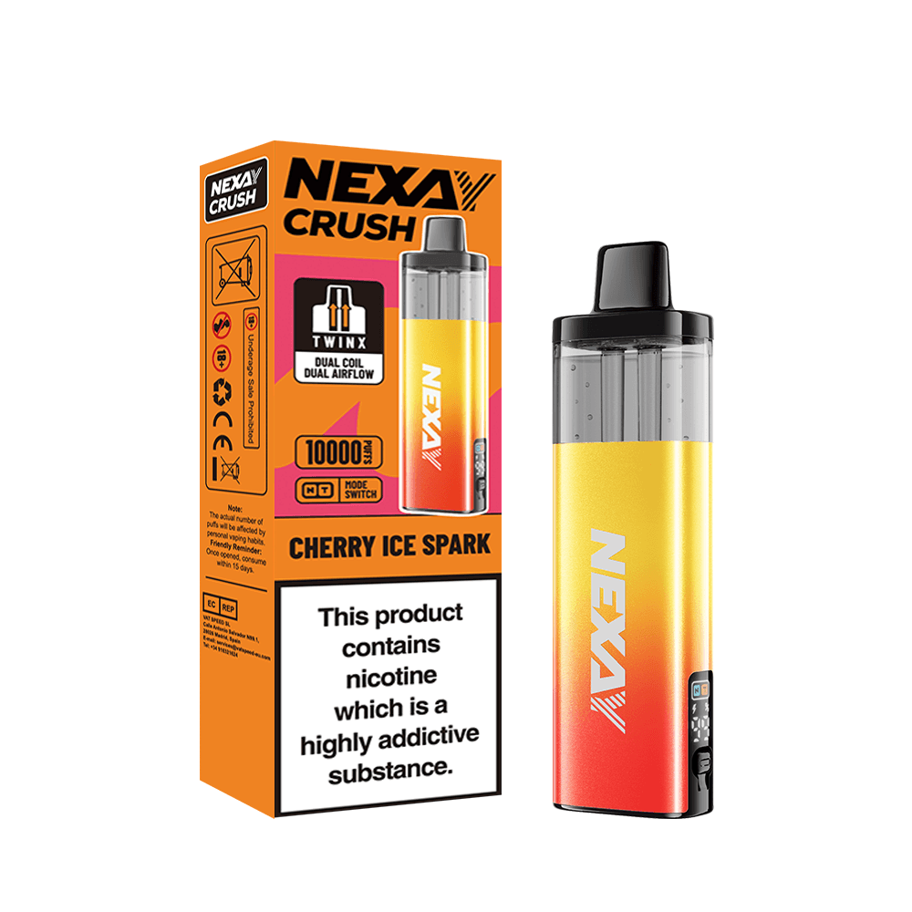 Nexay Crush 10k Vape Kit | Box of 5 | 10,000 Puffs Cherry Ice Spark