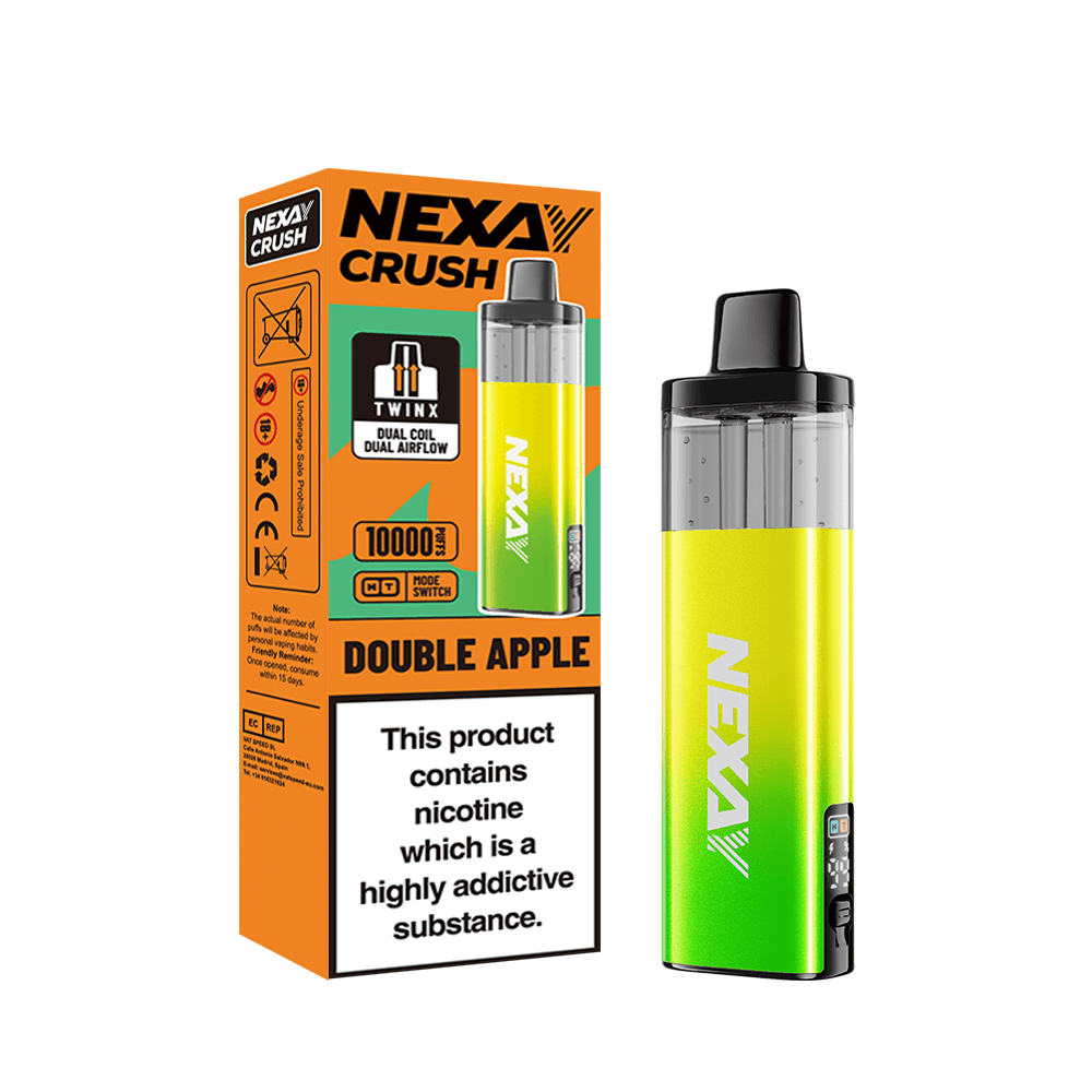 Nexay Crush 10k Vape Kit | Box of 5 | 10,000 Puffs Double Apple