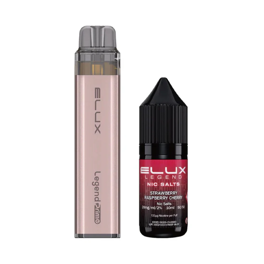 Elux Legend Prime 5000 Vape Kit | 5 Pack Strawberry Raspberry Cherry