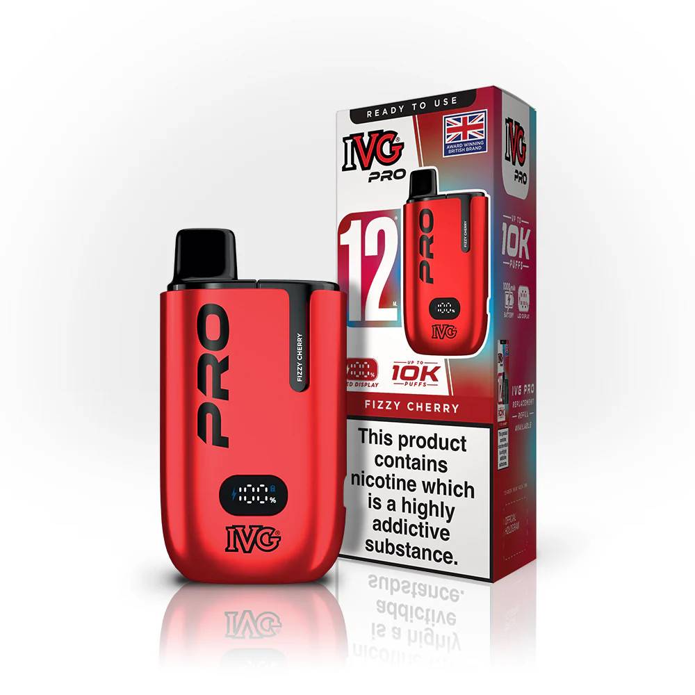 IVG Pro 10k Prefilled Pod Vape Kit Fizzy Cherry