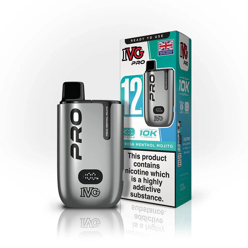 IVG Pro 10k Prefilled Pod Vape Kit Fresh Menthol Mojito