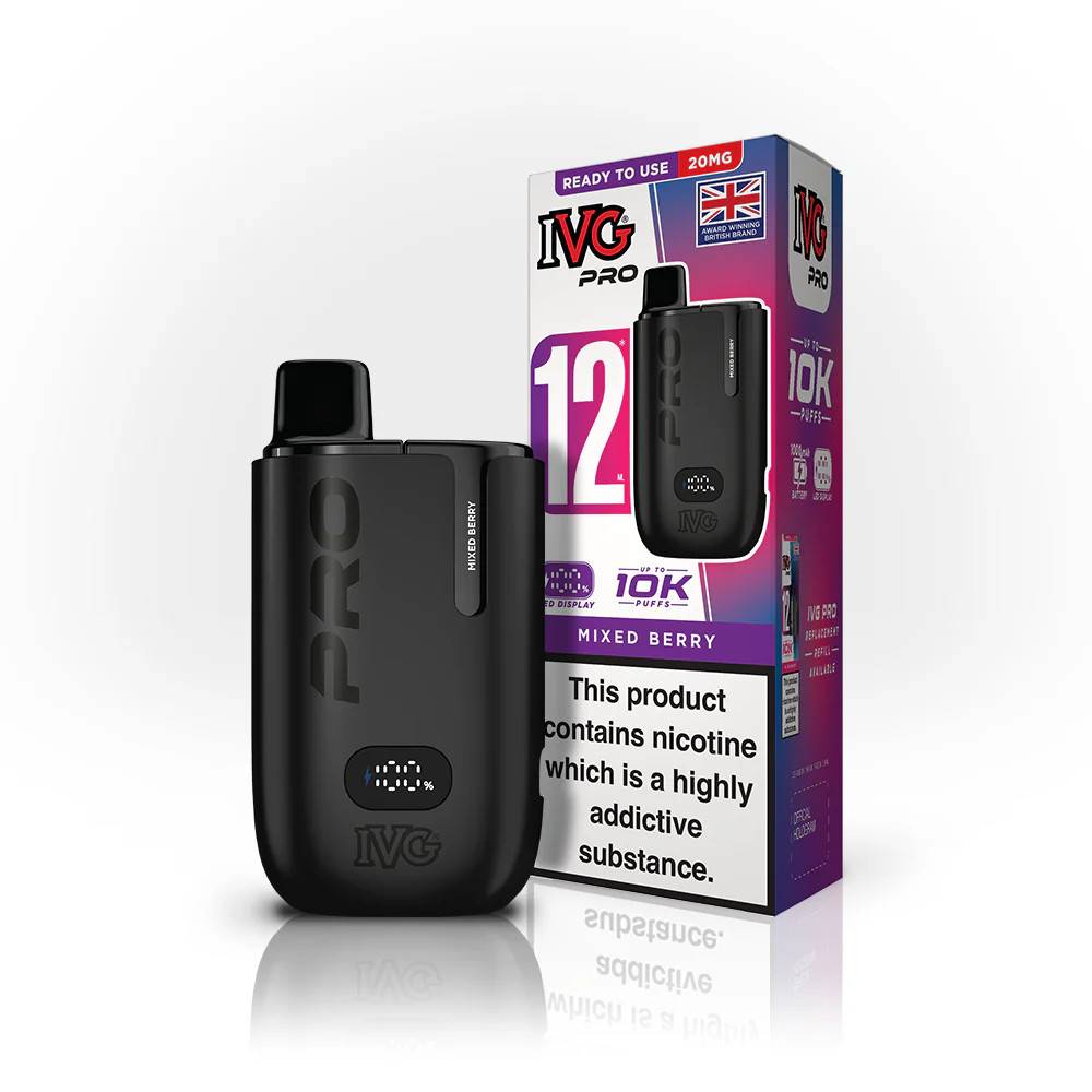 IVG Pro 10k Prefilled Pod Vape Kit Mixed Berry Kit