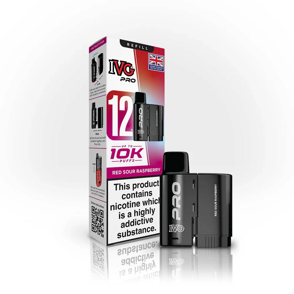 IVG Pro 10K Pods Red Sour Raspberry