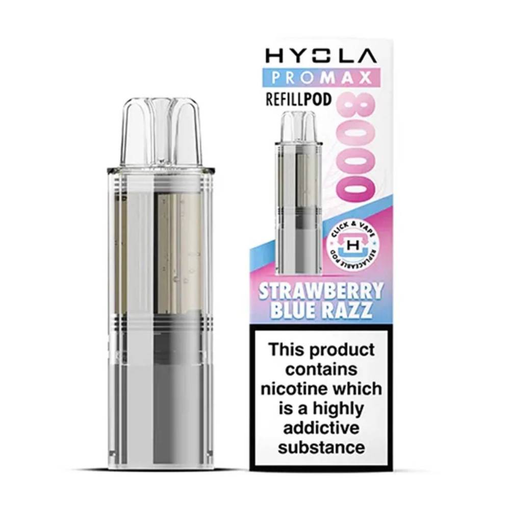 Hyola Pro Max 8000 Pods Strawberry Razz Blue
