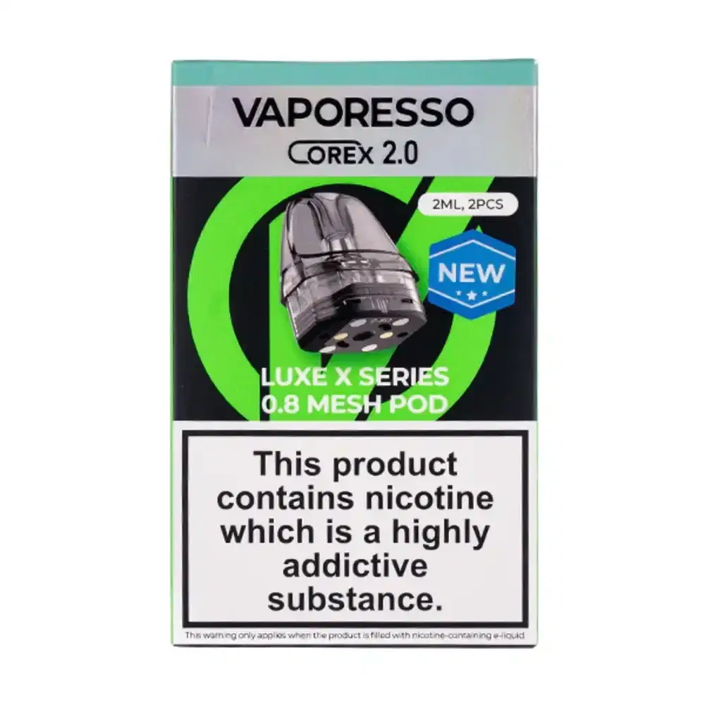 Vaporesso Luxe X Corex 2.0 Replacement Pods 2 Packs 0.8ohm MTL Mesh