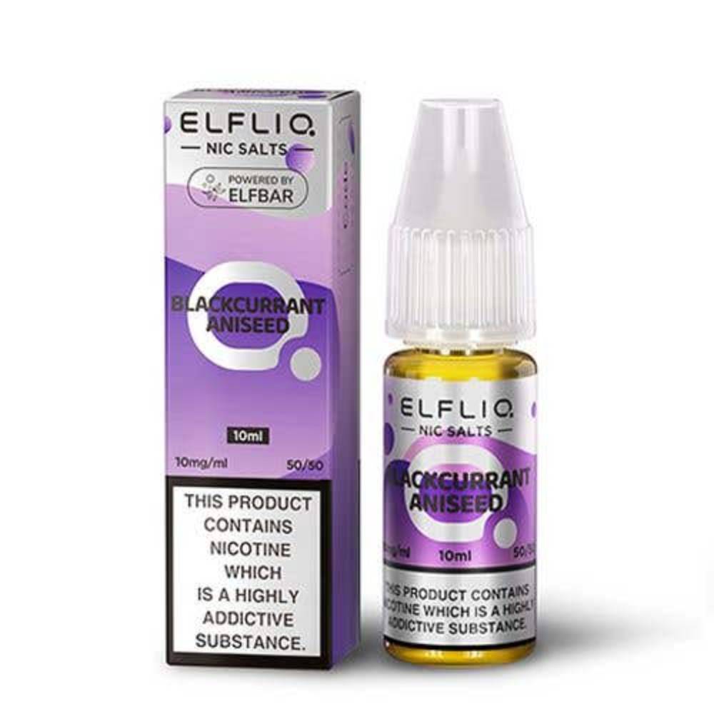Elf Bar Elfliq Nic Salt E-Liquids 10ml Blackcurrant Aniseed 10mg