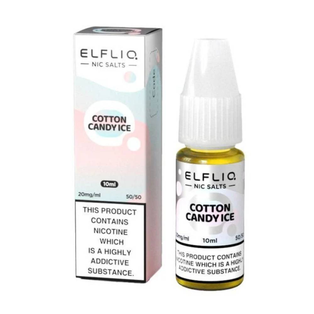 Elf Bar Elfliq Nic Salt E-Liquids 10ml Cotton Candy Ice 20mg
