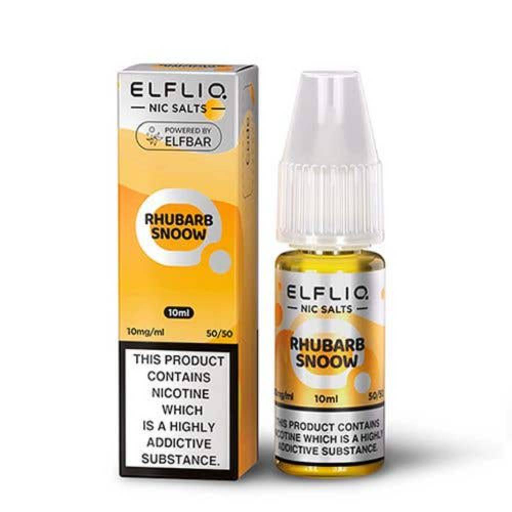 Elf Bar Elfliq Nic Salt E-Liquids 10ml Rhubarb Snoow 20mg