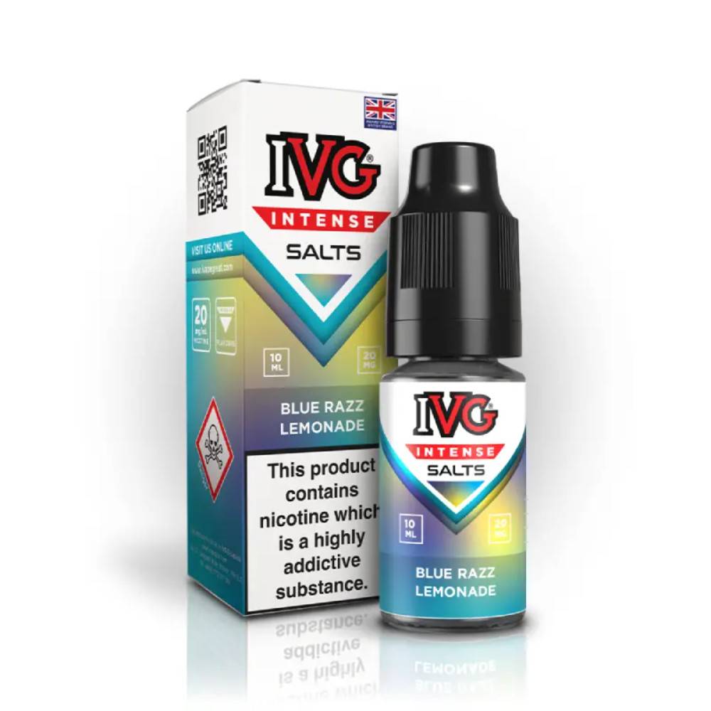 IVG Intense Nic Salts e liquids 10ml Blue Razz Lemonade 20mg