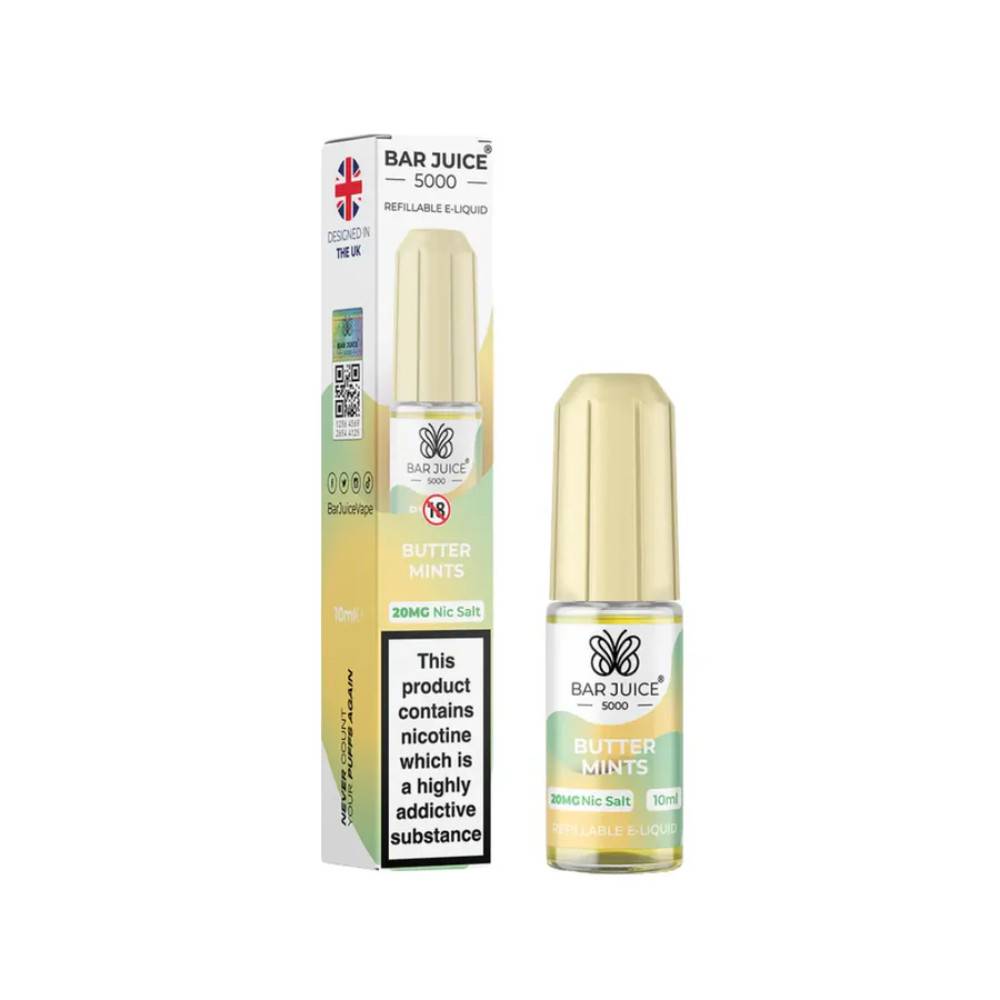 Bar Juice Nic Salts E-Liquids 10ml Butter Mints 10mg