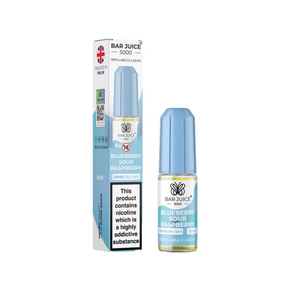 Bar Juice Nic Salts E-Liquids 10ml Blue Sour Raspberry 20mg